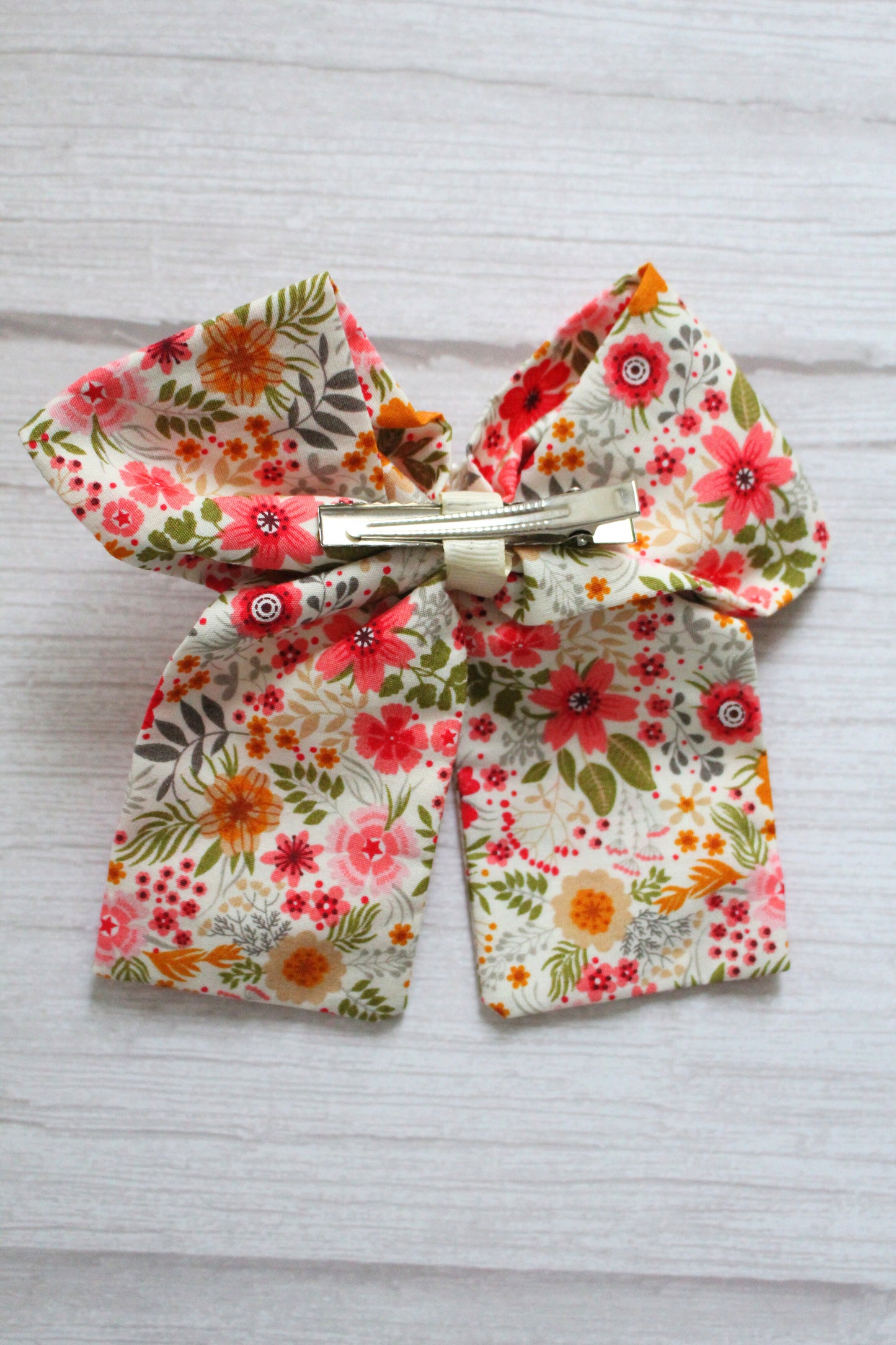 Colourful Floral Hair Bow for Girls