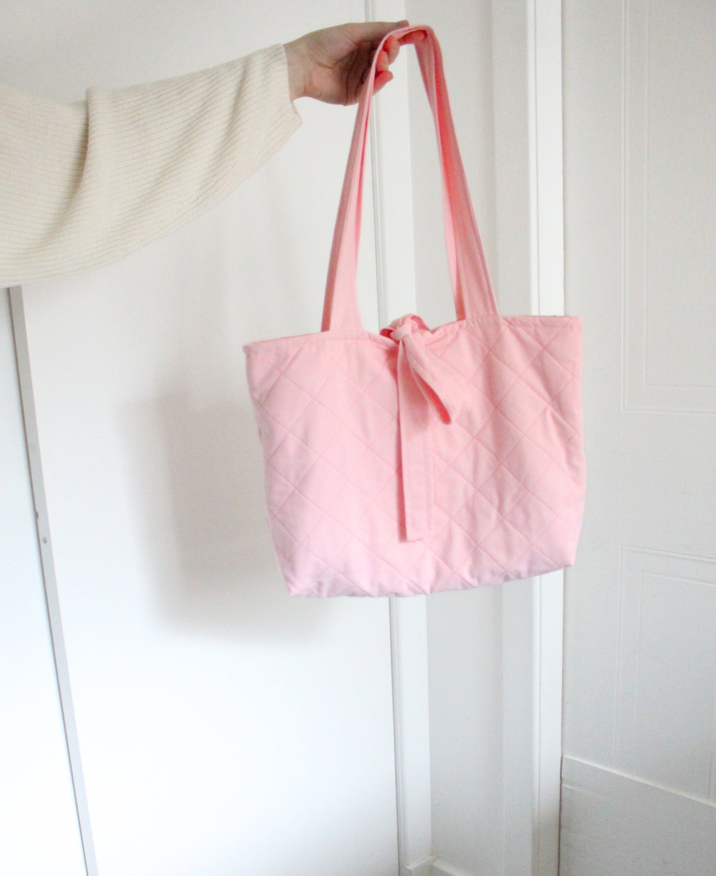 Martha Tote Bag - Quilted Pink