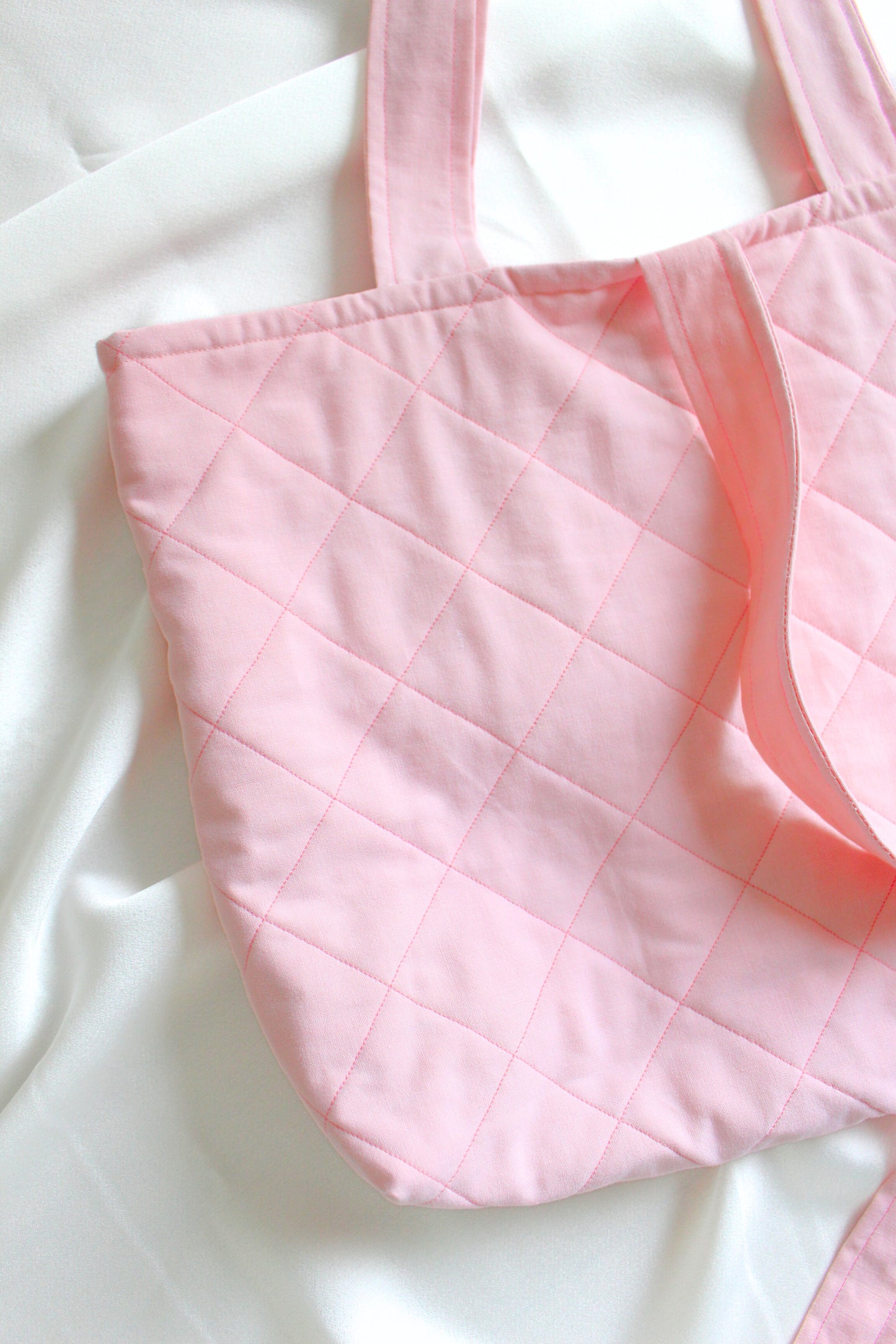 Martha Tote Bag - Quilted Pink