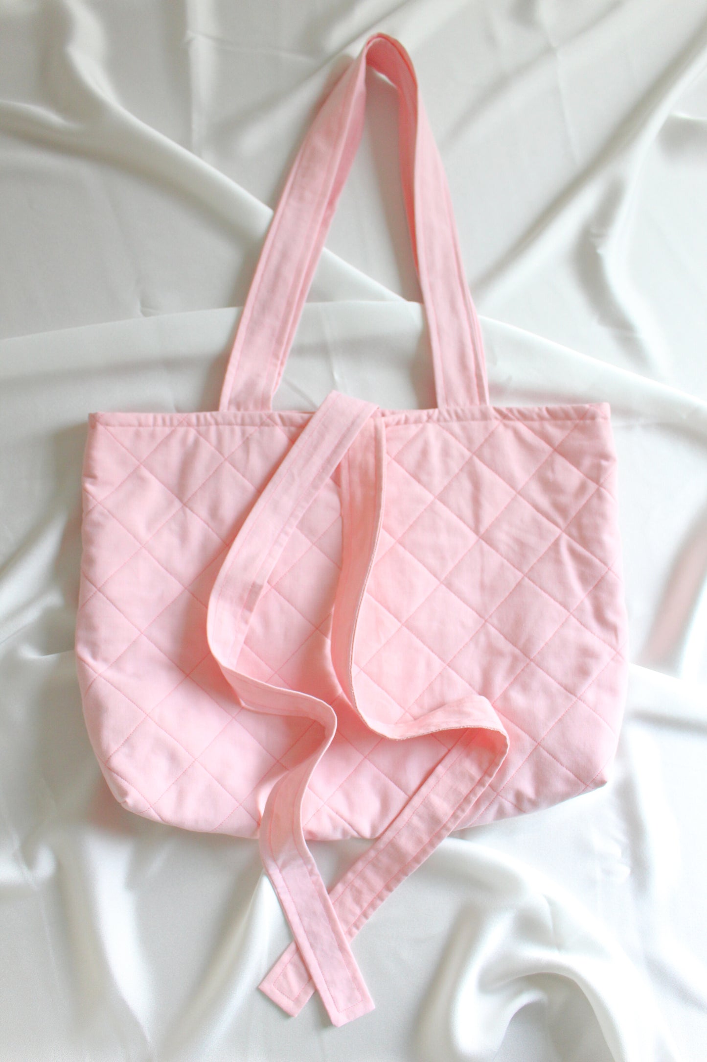 Martha Tote Bag - Quilted Pink