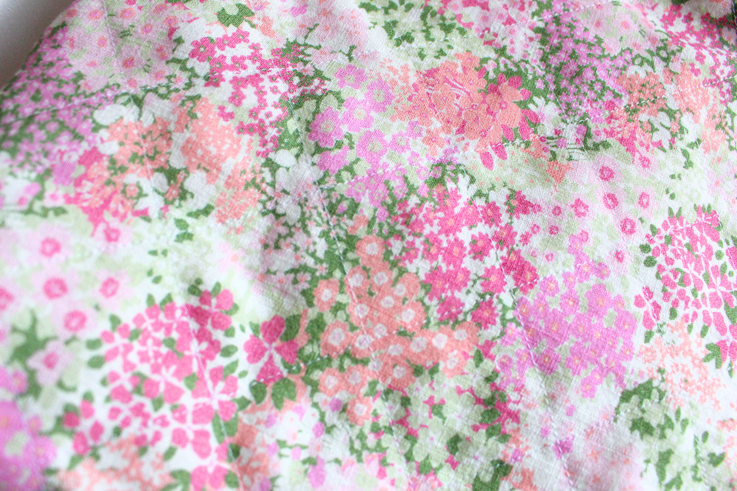 Martha Tote Bag - Pink Floral Quilted