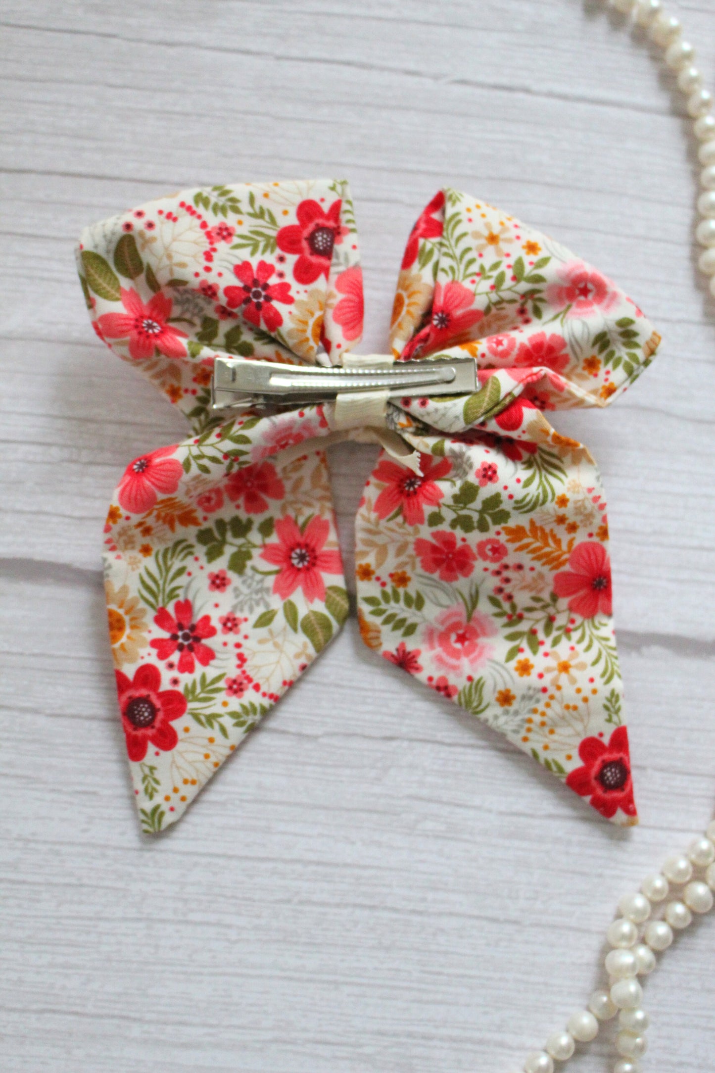 Colourful Floral Hair Bow