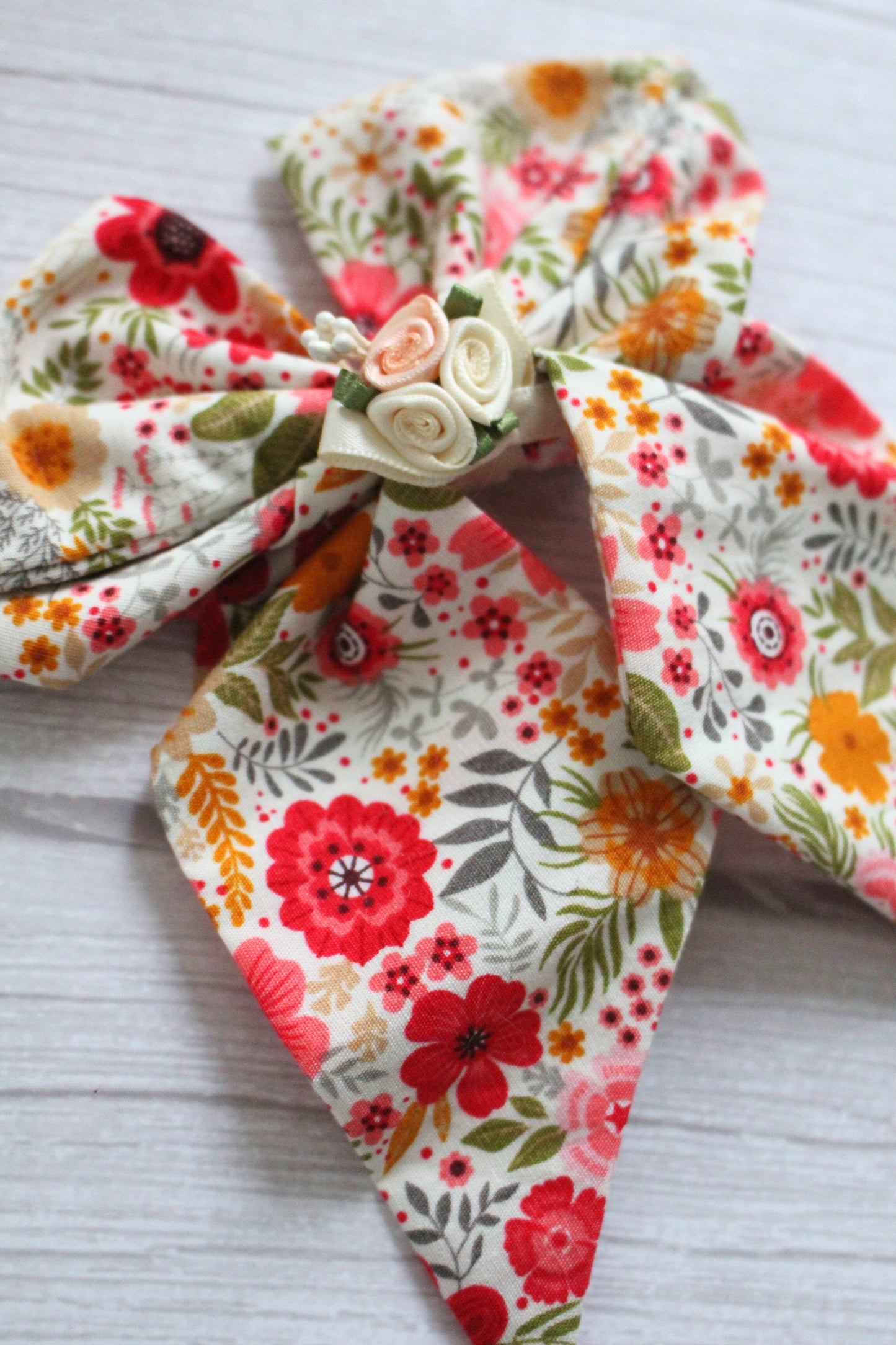 Colourful Floral Hair Bow
