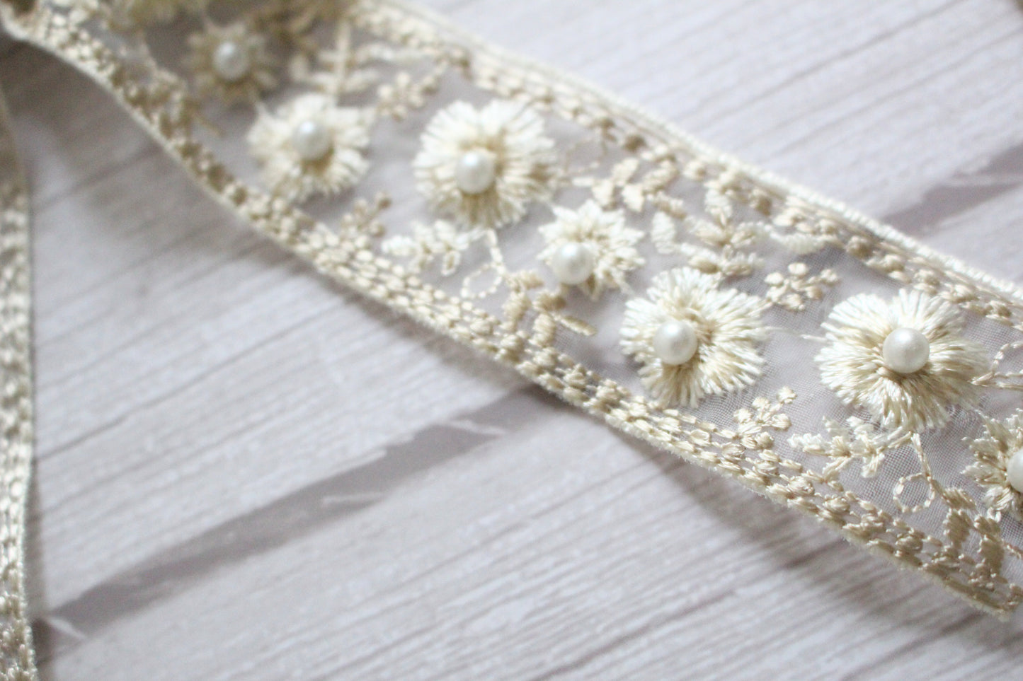 Pearl and Lace Hair Bow