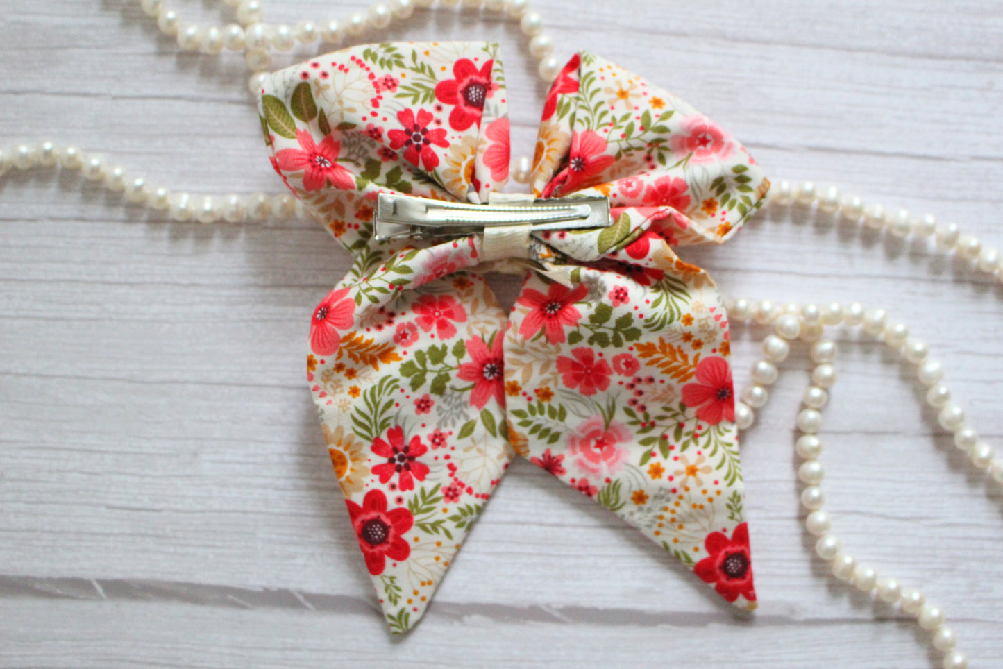 Colourful Floral Hair Bow