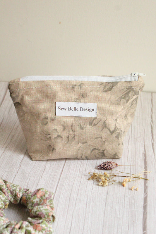 Anita Zip Bag - Faded Floral Canvas