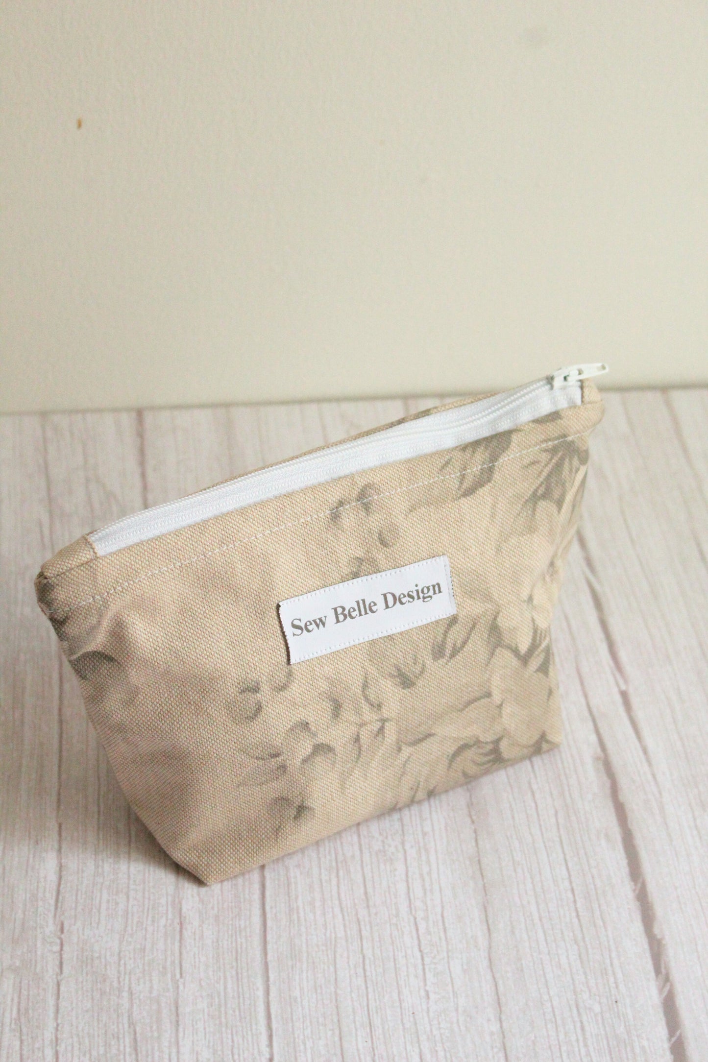 Anita Zip Bag - Faded Floral Canvas