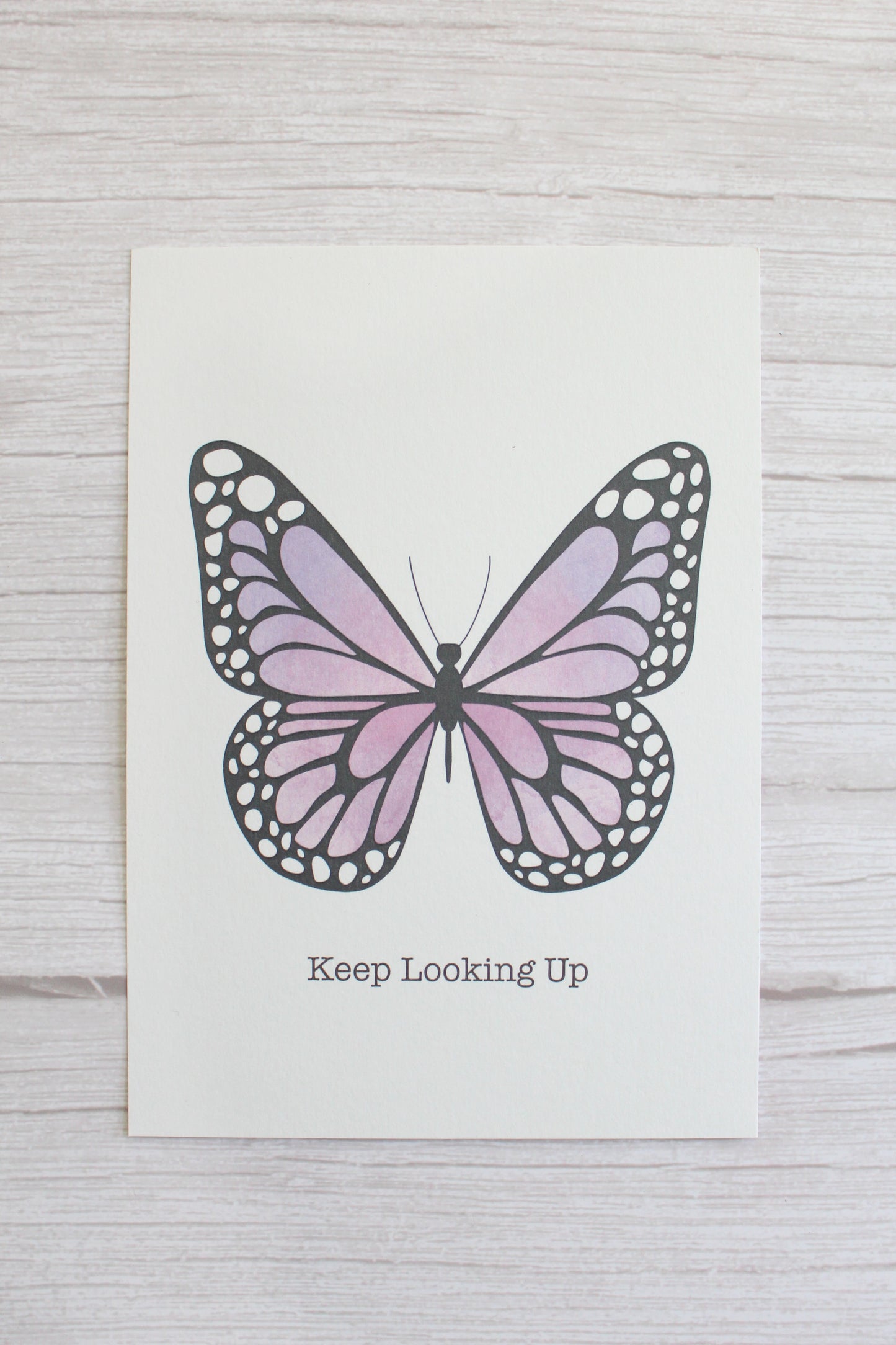 Keep Looking Up - A5 Watercolour Butterfly Print