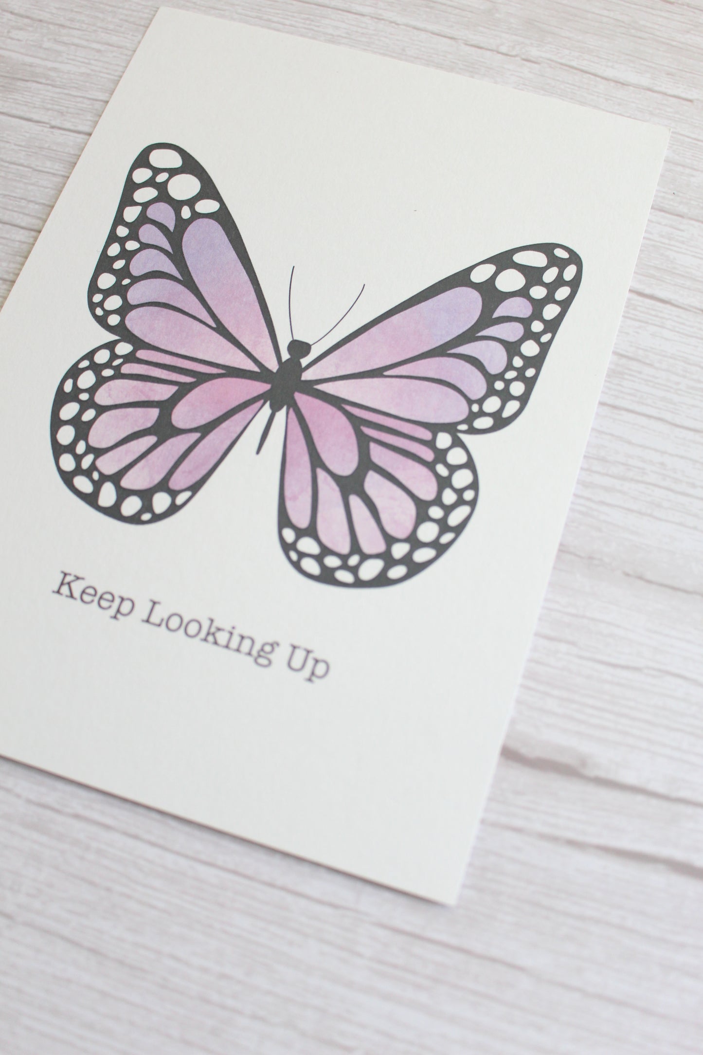 Keep Looking Up - A5 Watercolour Butterfly Print