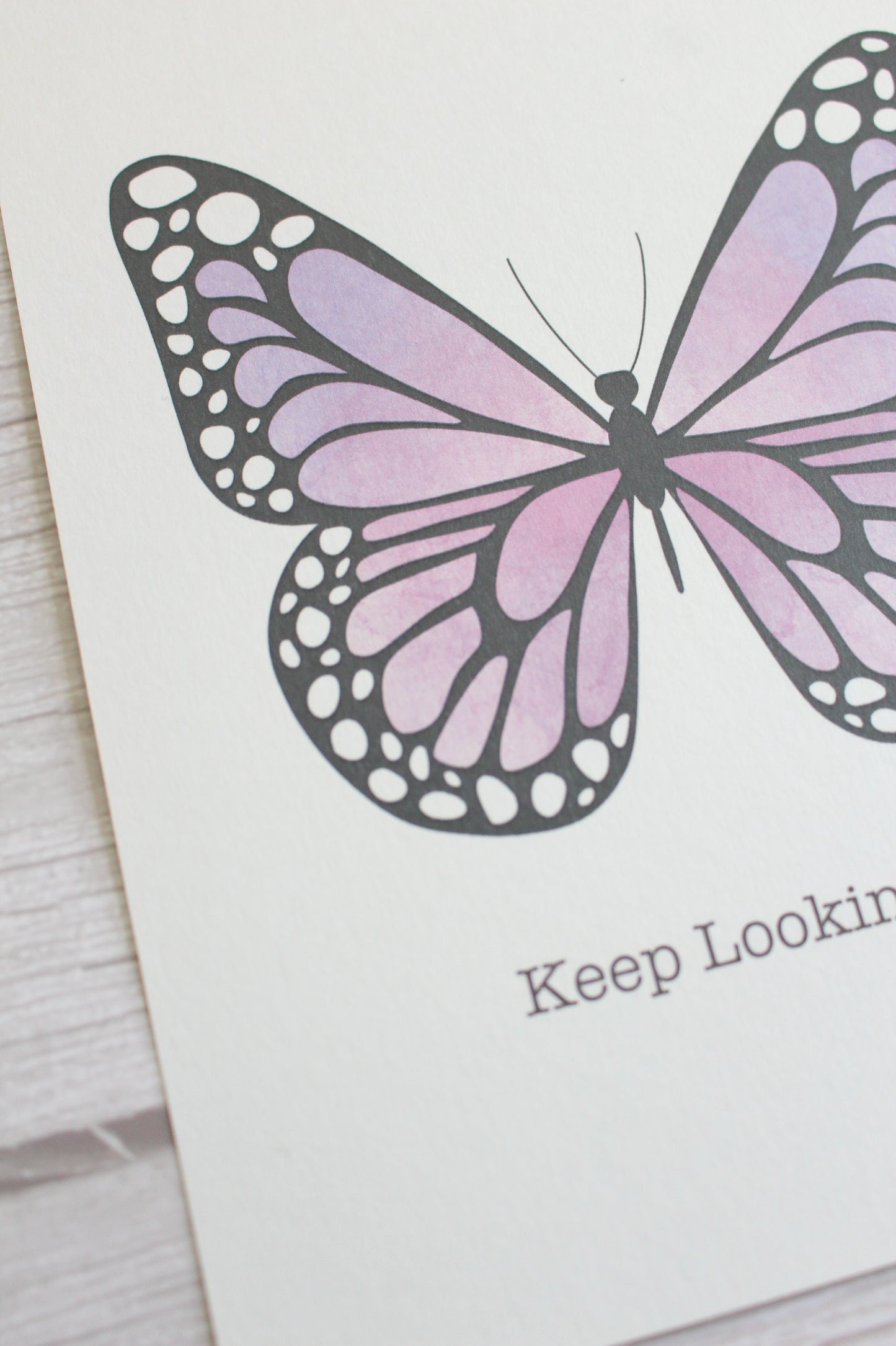 Keep Looking Up - A5 Watercolour Butterfly Print