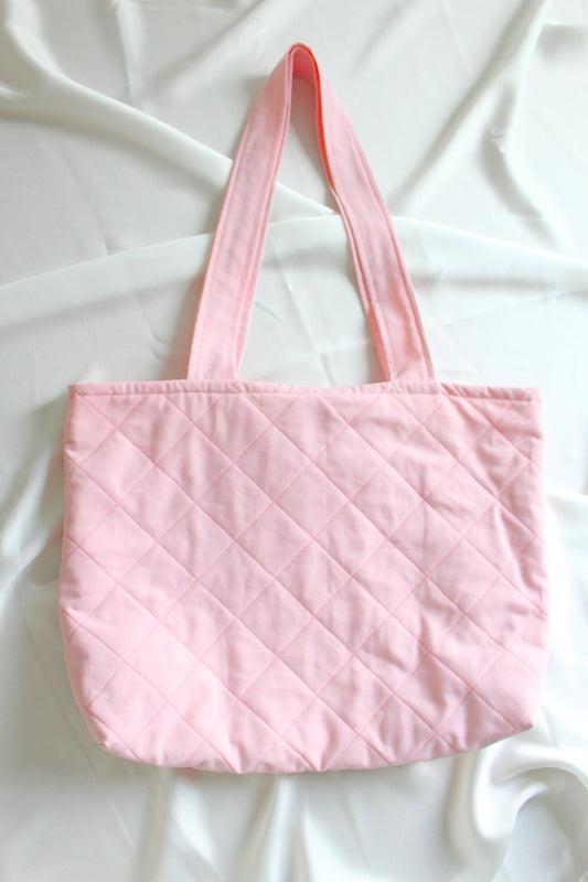 Martha Tote Bag - Quilted Pink