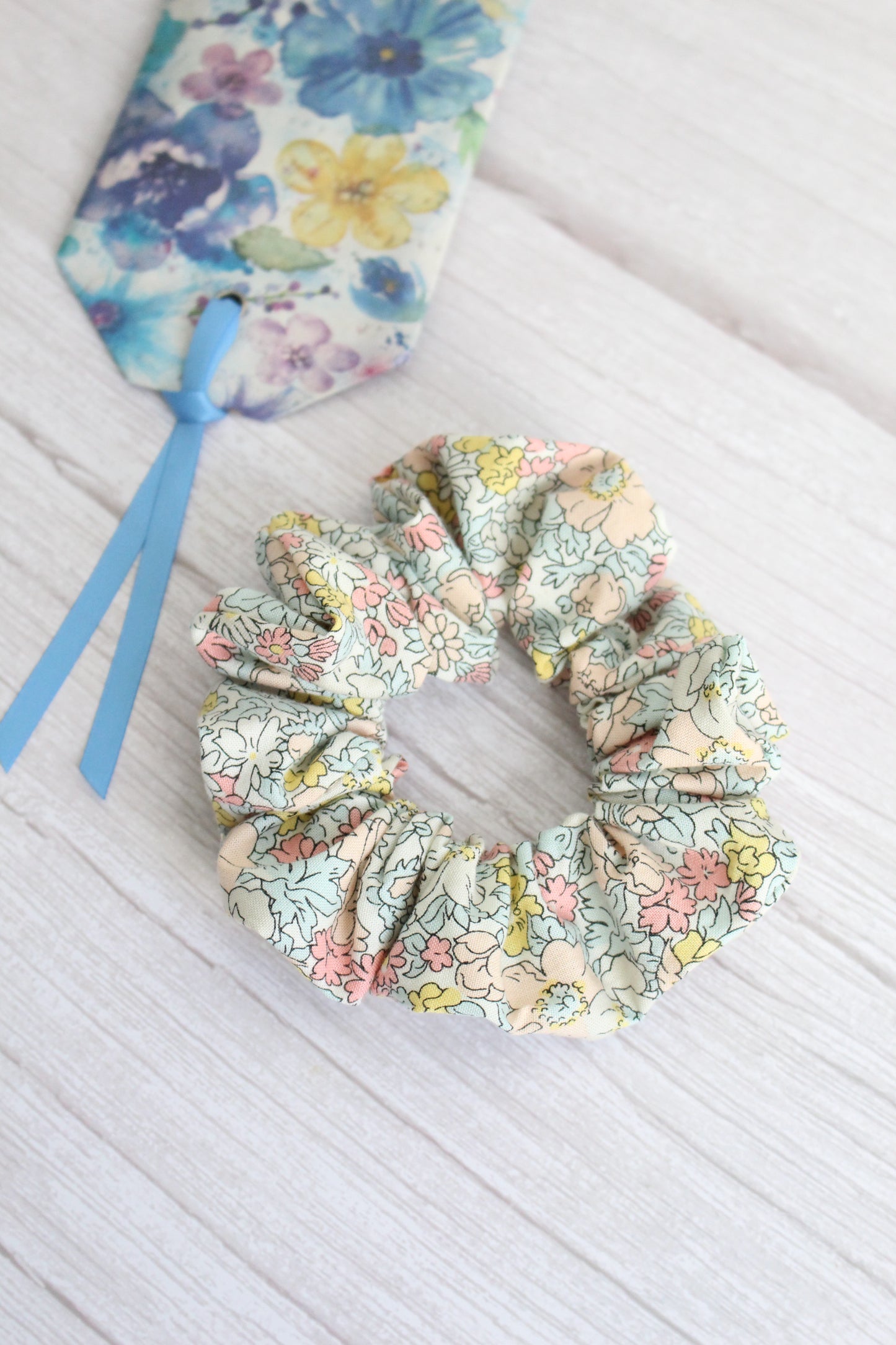 Pastel Liberty of London Tana Lawn Fabric Hair Scrunchie