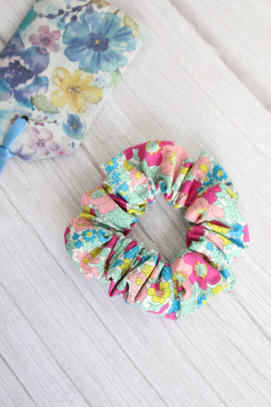 Colourful Liberty of London Tana Lawn Floral Hair Scrunchie