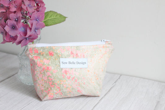 Anita Zip Bag - Watercolour Florals