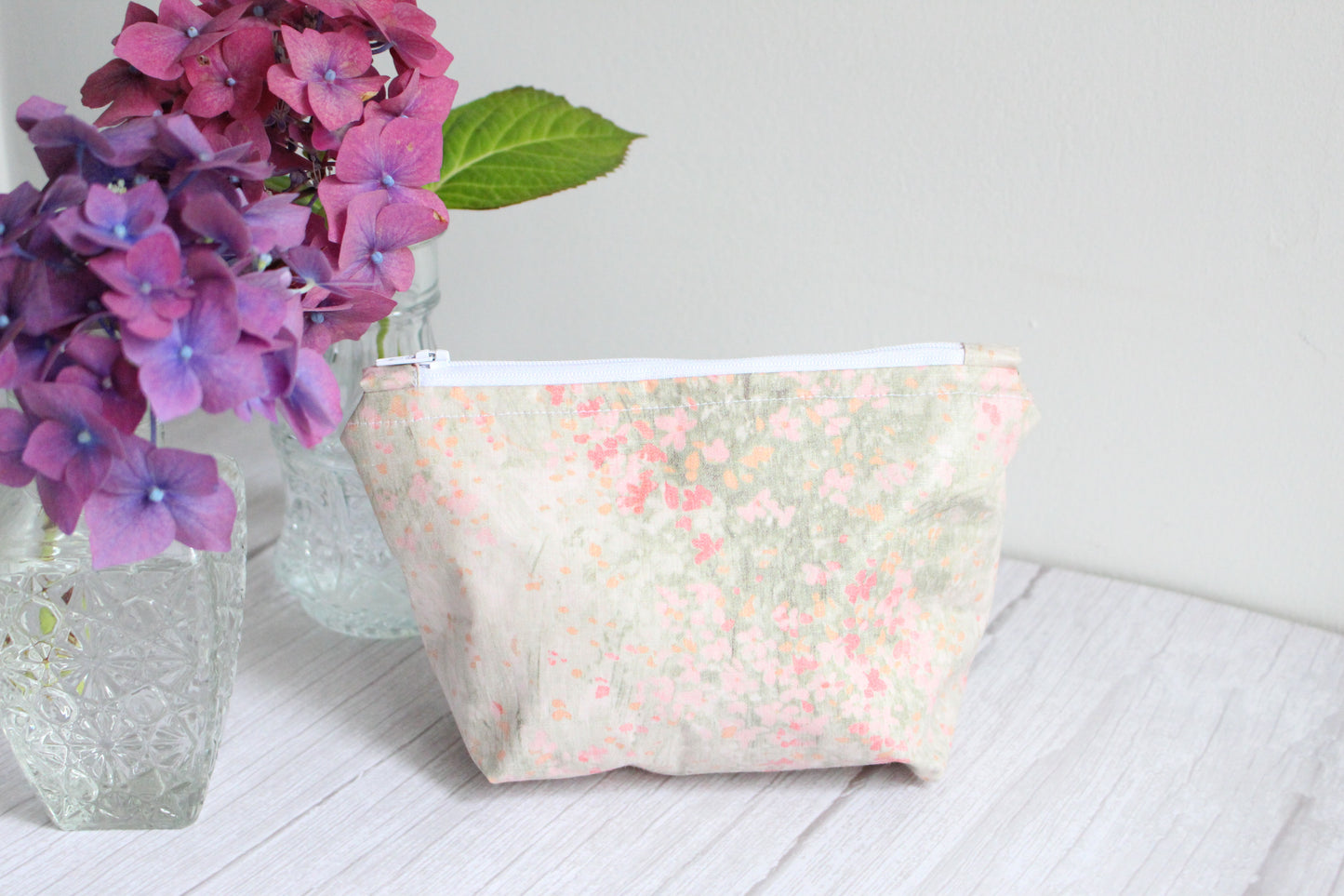 Anita Zip Bag - Watercolour Florals