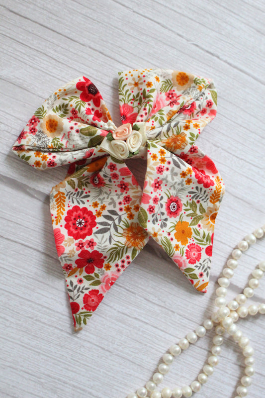 Colourful Floral Hair Bow