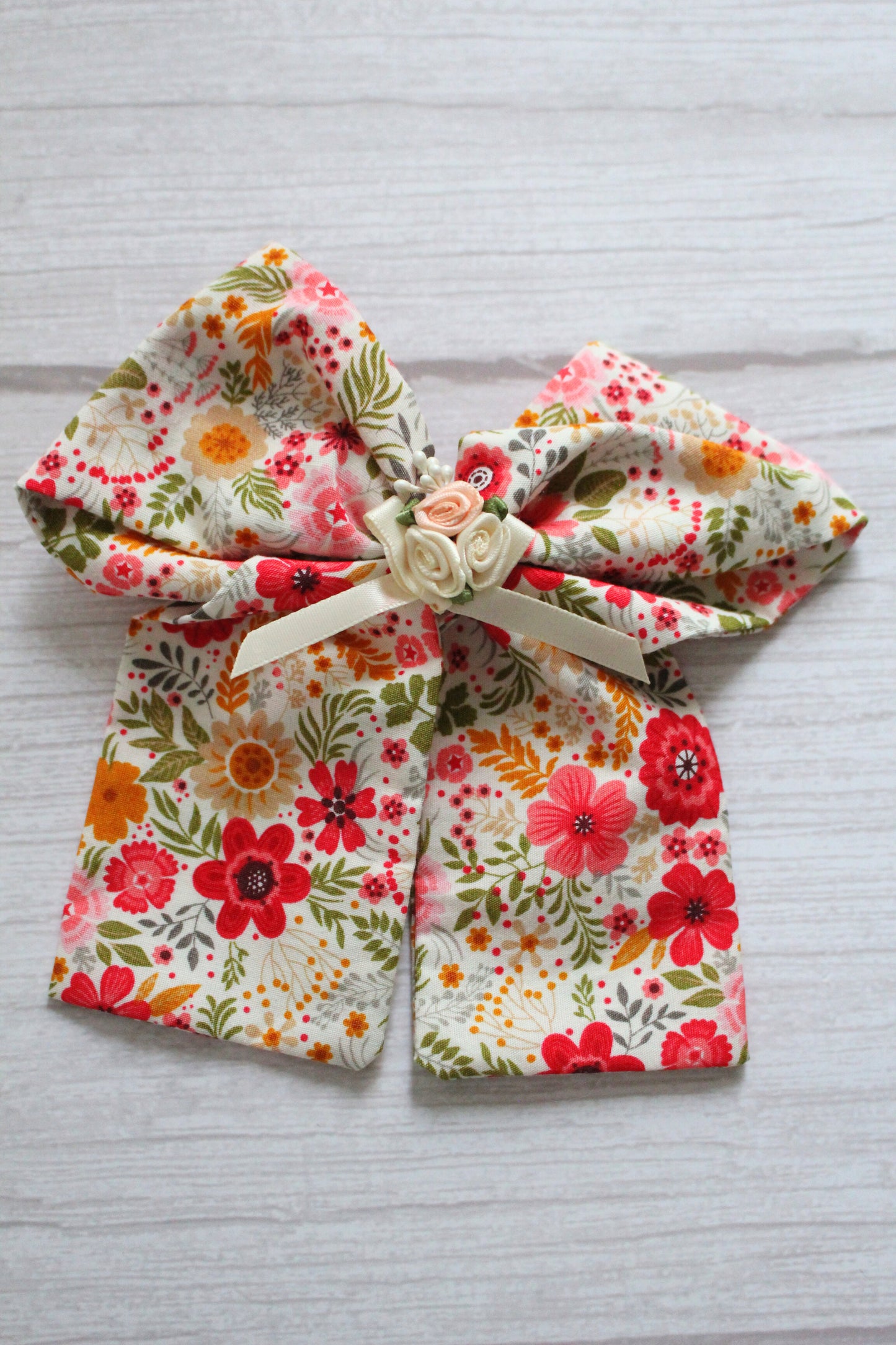 Colourful Floral Hair Bow for Girls