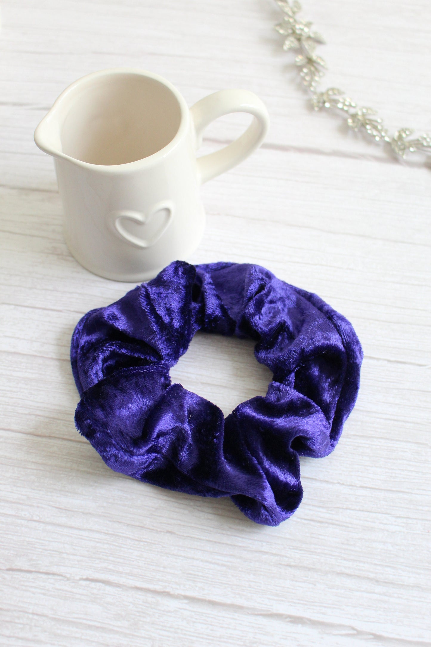 Purple Velvet Hair Scrunchie