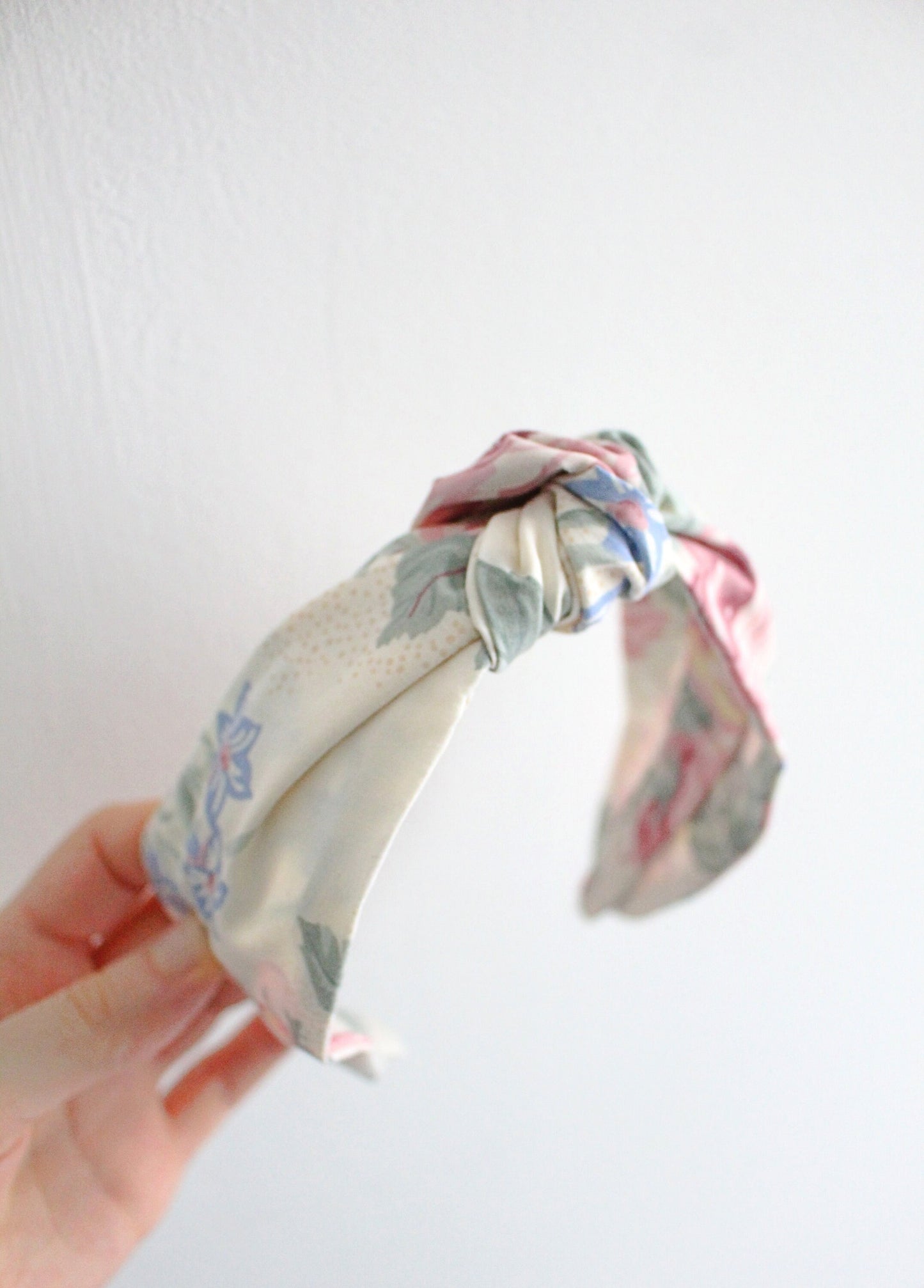 Candace Hairband - Vintage Floral Top Knot Hairband