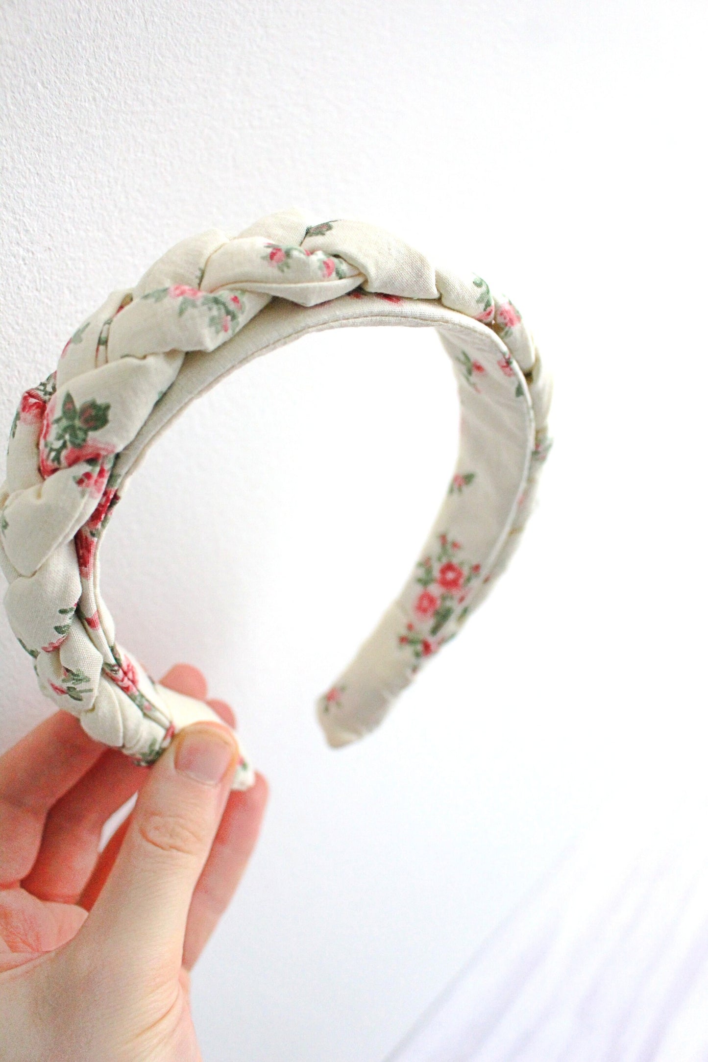 Tabitha Hairband - Ditsy Floral Fabric Braided Hairband