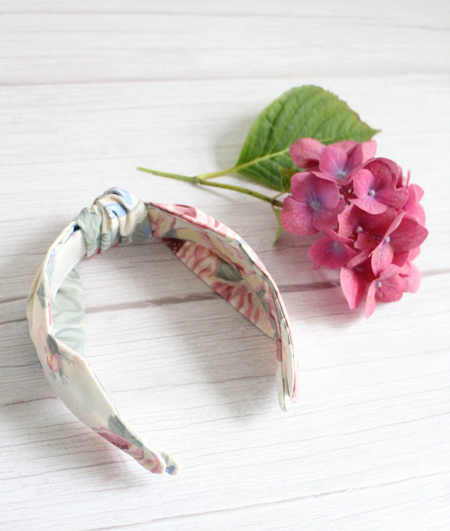 Candace Hairband - Vintage Floral Top Knot Hairband