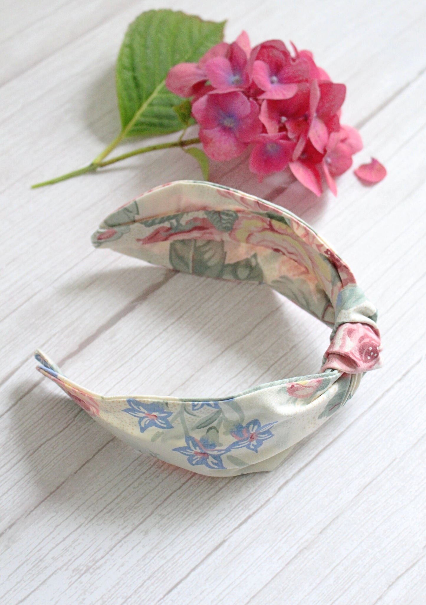 Candace Hairband - Vintage Floral Top Knot Hairband