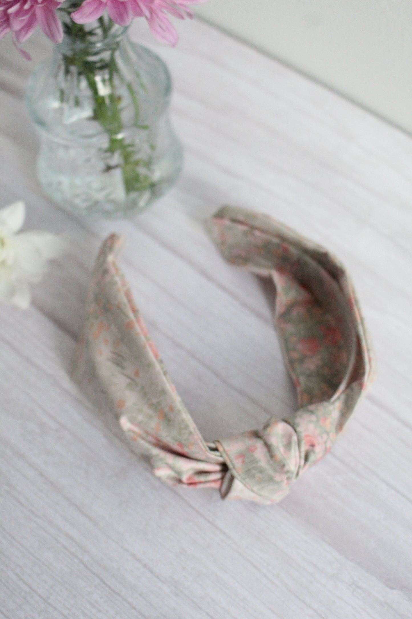 Candace Hairband - Floral Watercolour Fabric Top Knot Hairband