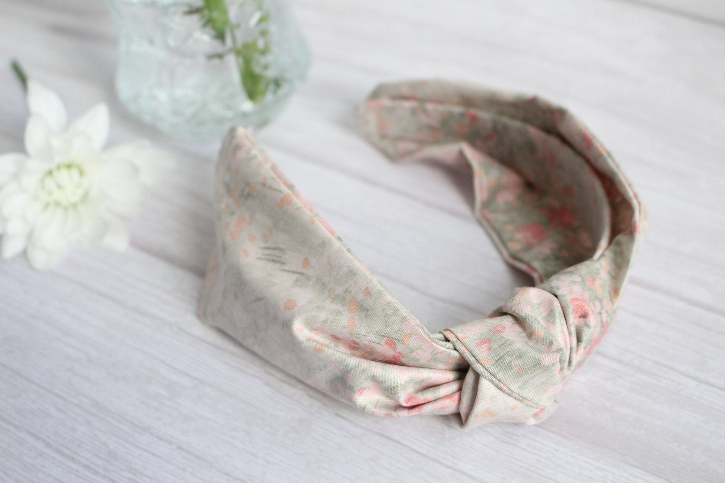 Candace Hairband - Floral Watercolour Fabric Top Knot Hairband