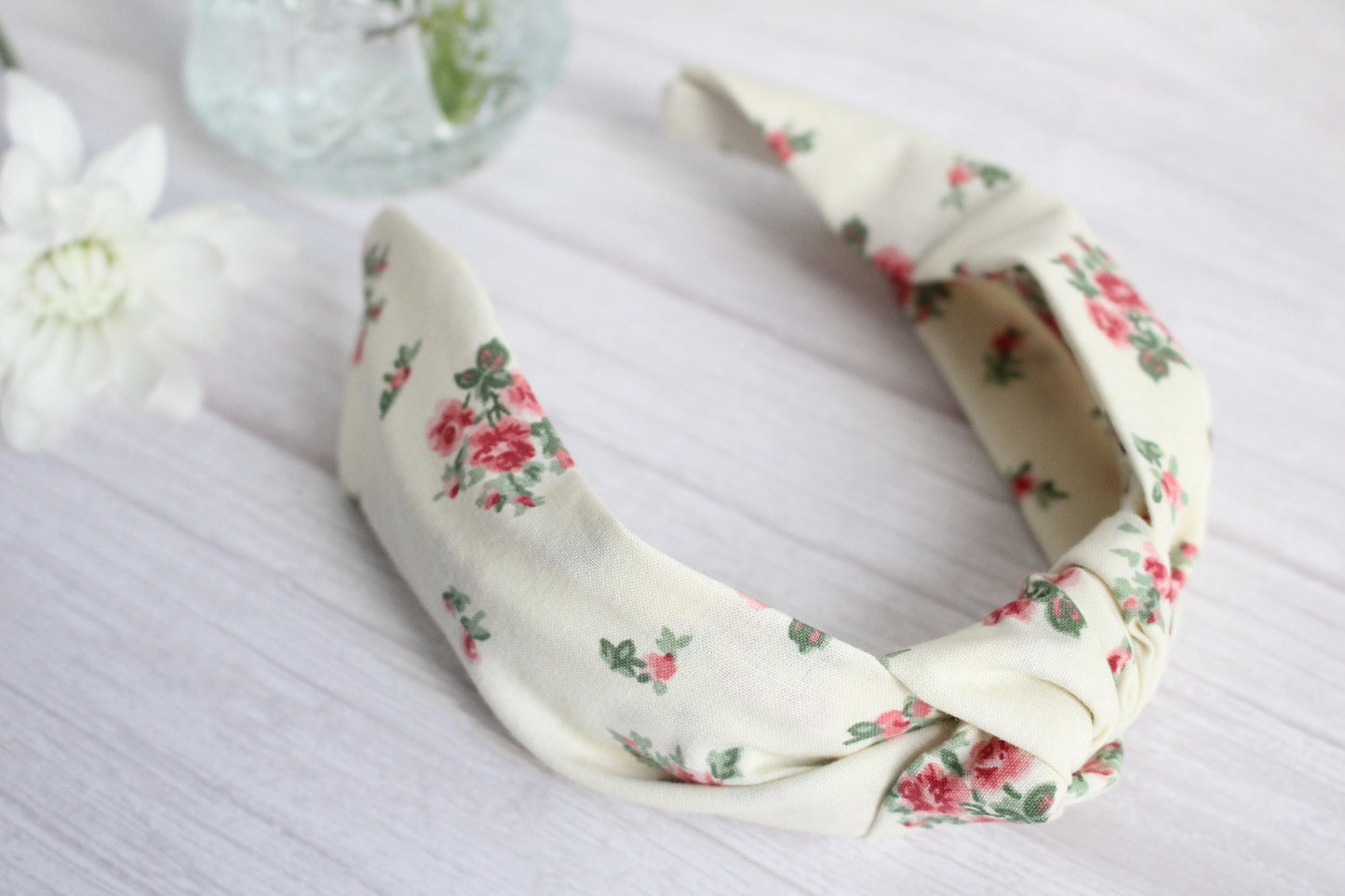 Candace Hairband - Vintage Ditsy Floral Top Knot Hairband