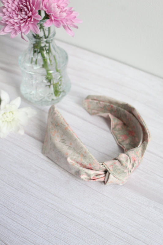 Candace Hairband - Floral Watercolour Fabric Top Knot Hairband