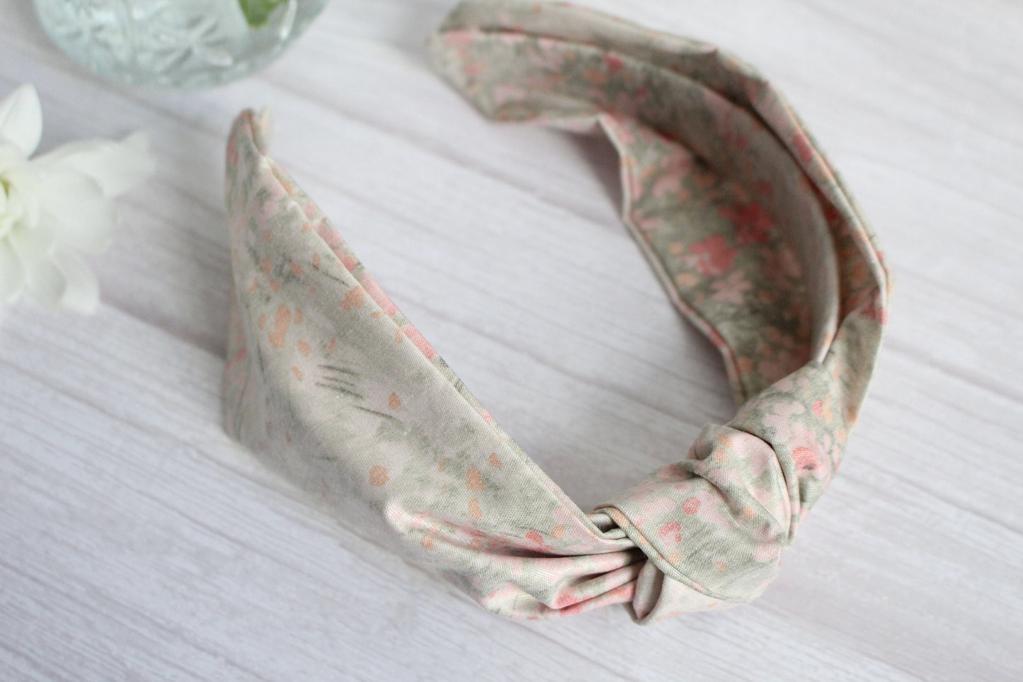 Candace Hairband - Floral Watercolour Fabric Top Knot Hairband