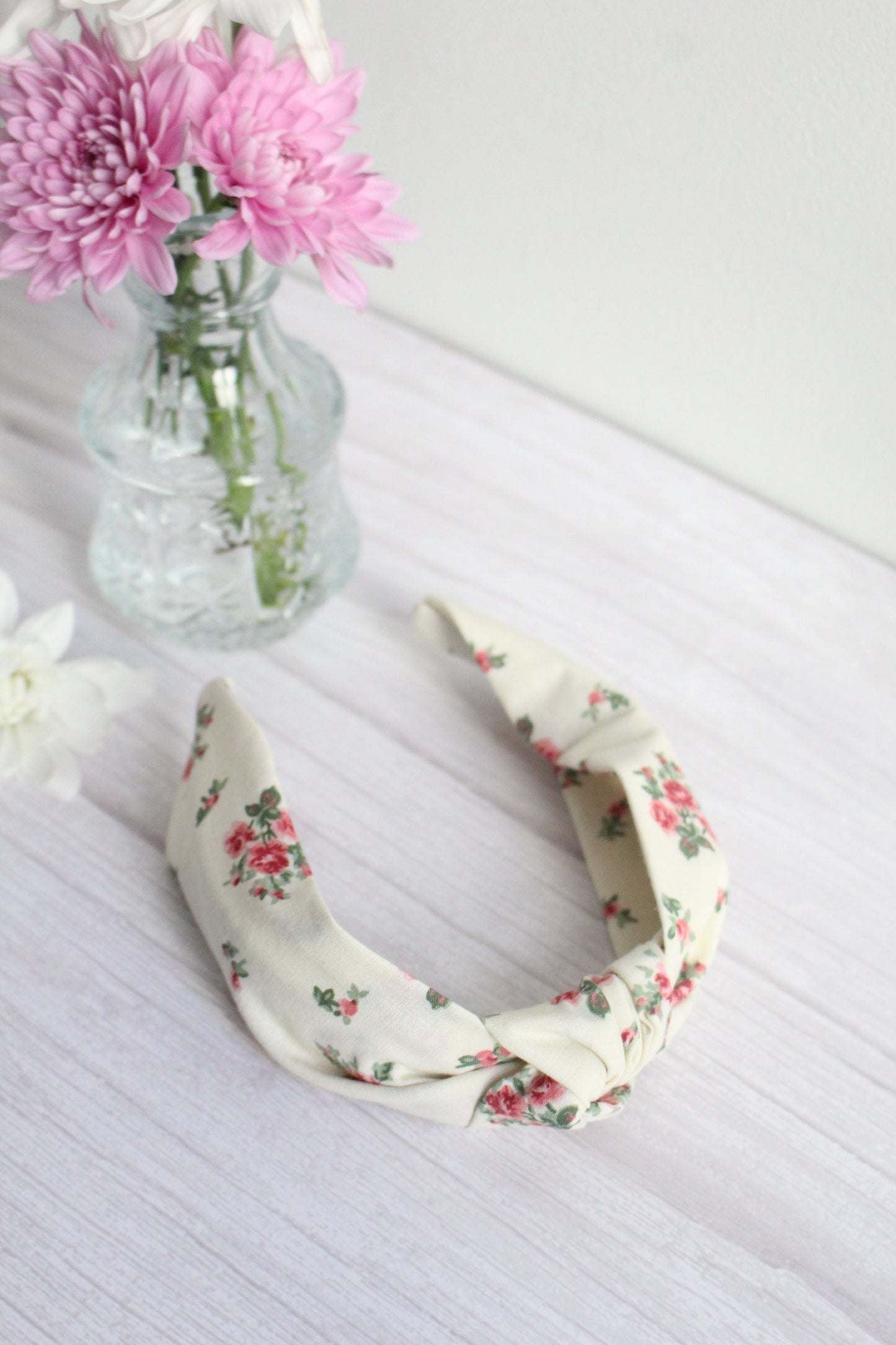 Candace Hairband - Vintage Ditsy Floral Top Knot Hairband