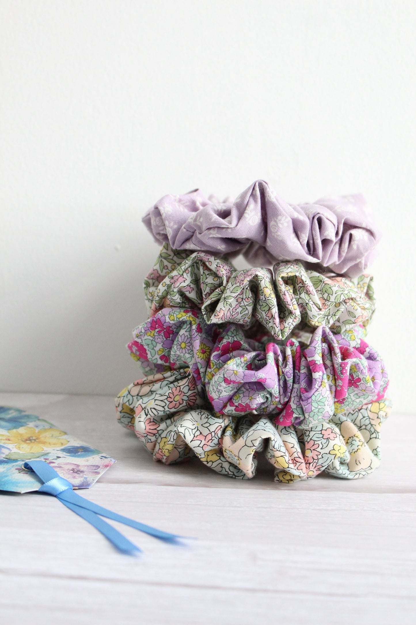 Lilac Liberty Floral Fabric Hair Scrunchie