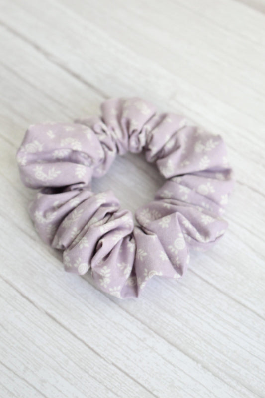 Lilac Liberty Floral Fabric Hair Scrunchie