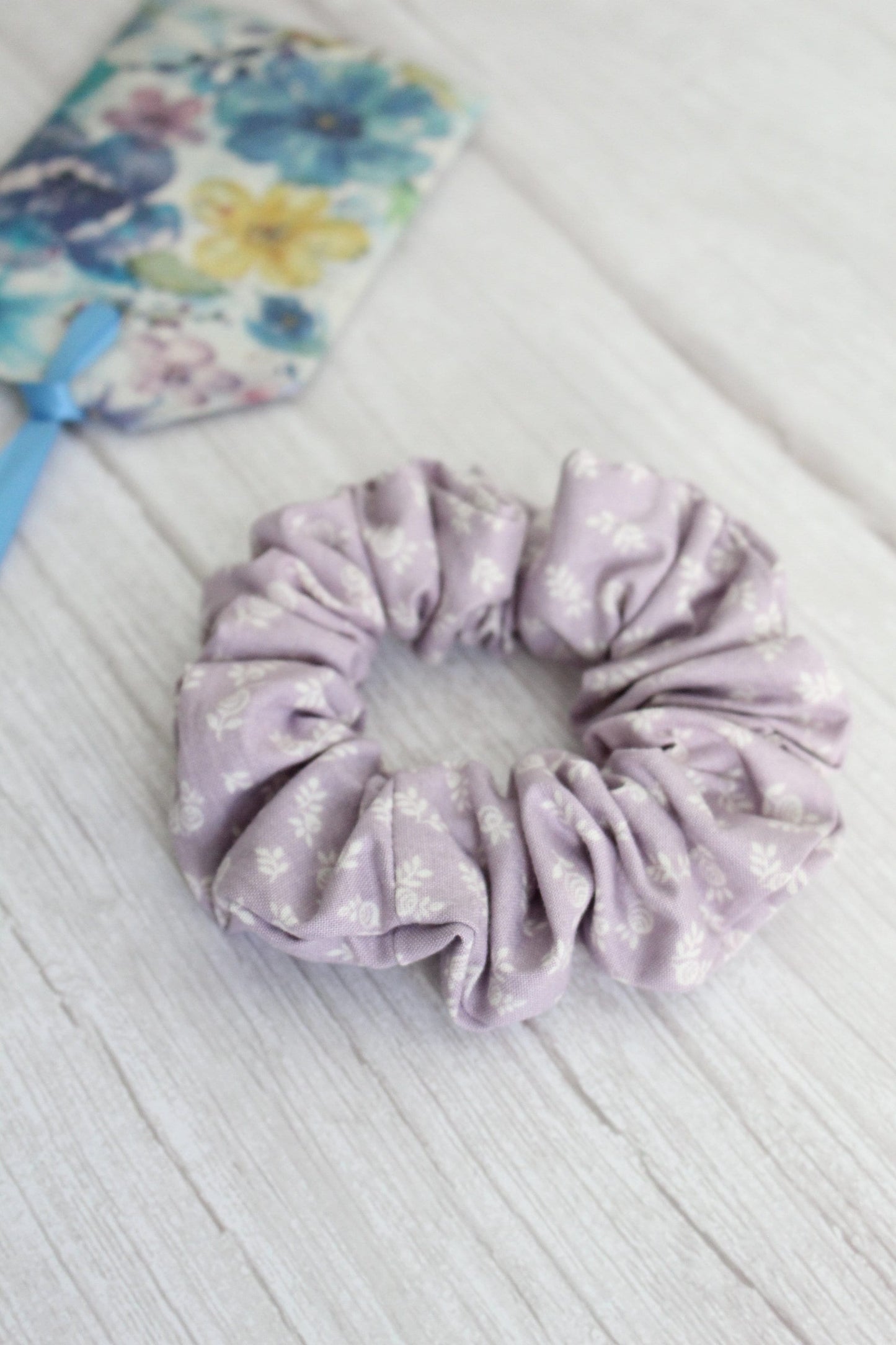 Lilac Liberty Floral Fabric Hair Scrunchie