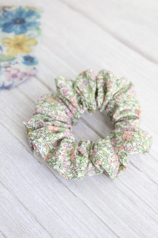 Pastel Liberty of London Floral Fabric Hair Scrunchie